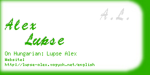 alex lupse business card